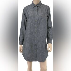 The North Face denim long sleeves dress blue. Size Large